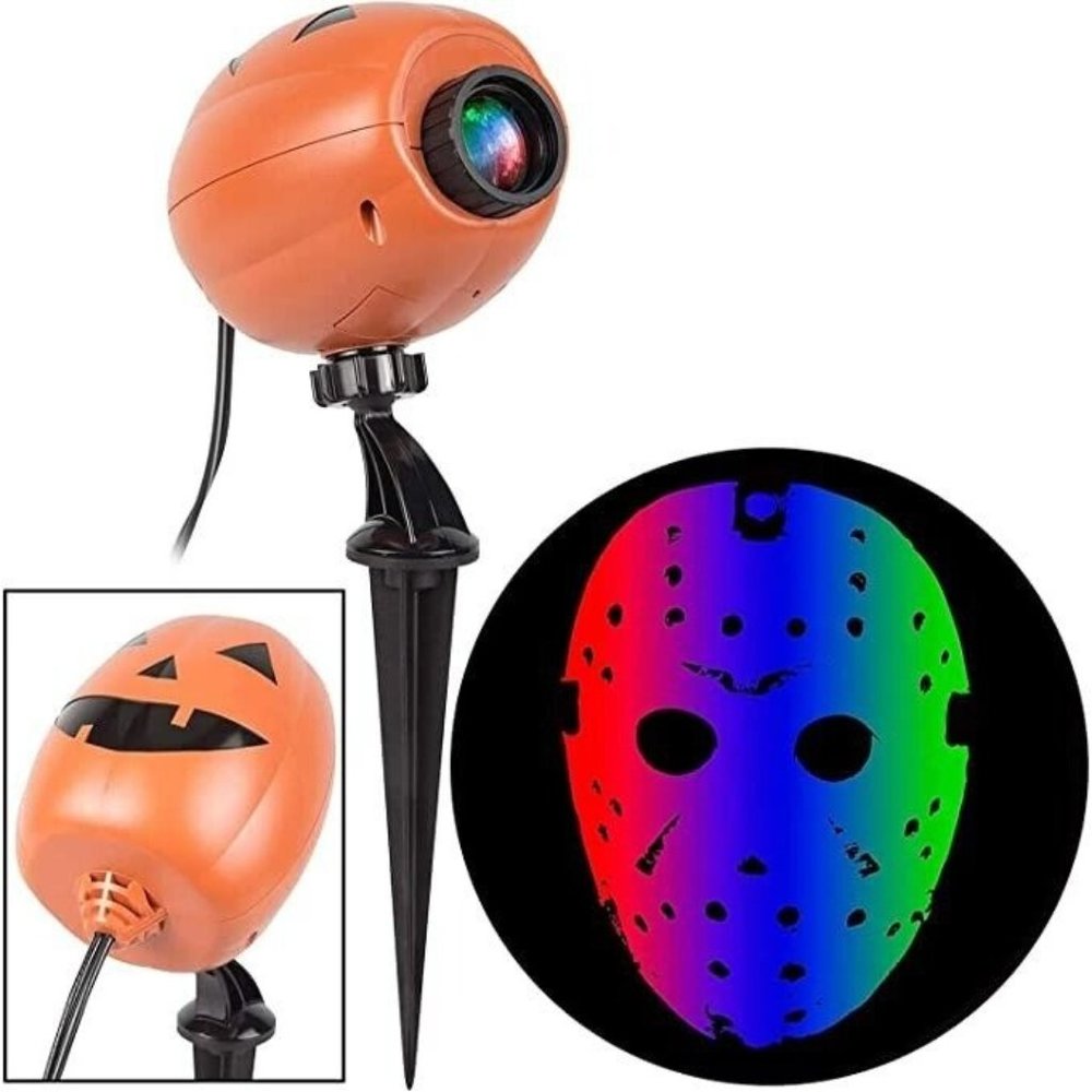 Gemmy Halloween Friday The 13th Jason Voorhees Mask LED Motion Projector